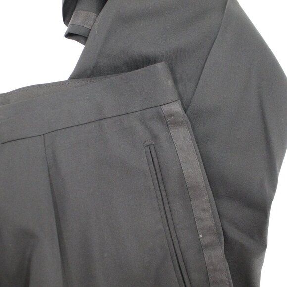 VTG Hugo Boss Tuxedo Suit Men's 42L 38x32 Baker / Jazz Virgin Wool Satin Lapel - Picture 5 of 16